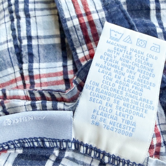 Disney Baby Vintage Y2K Winnie the Pooh Plaid Shortalls Romper Boys 18 Mos - Picture 7 of 10